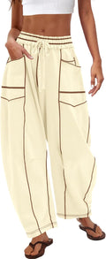 Barrel Sweatpants High Waisted Wide Leg Pants - Comfortable Lounge Fit