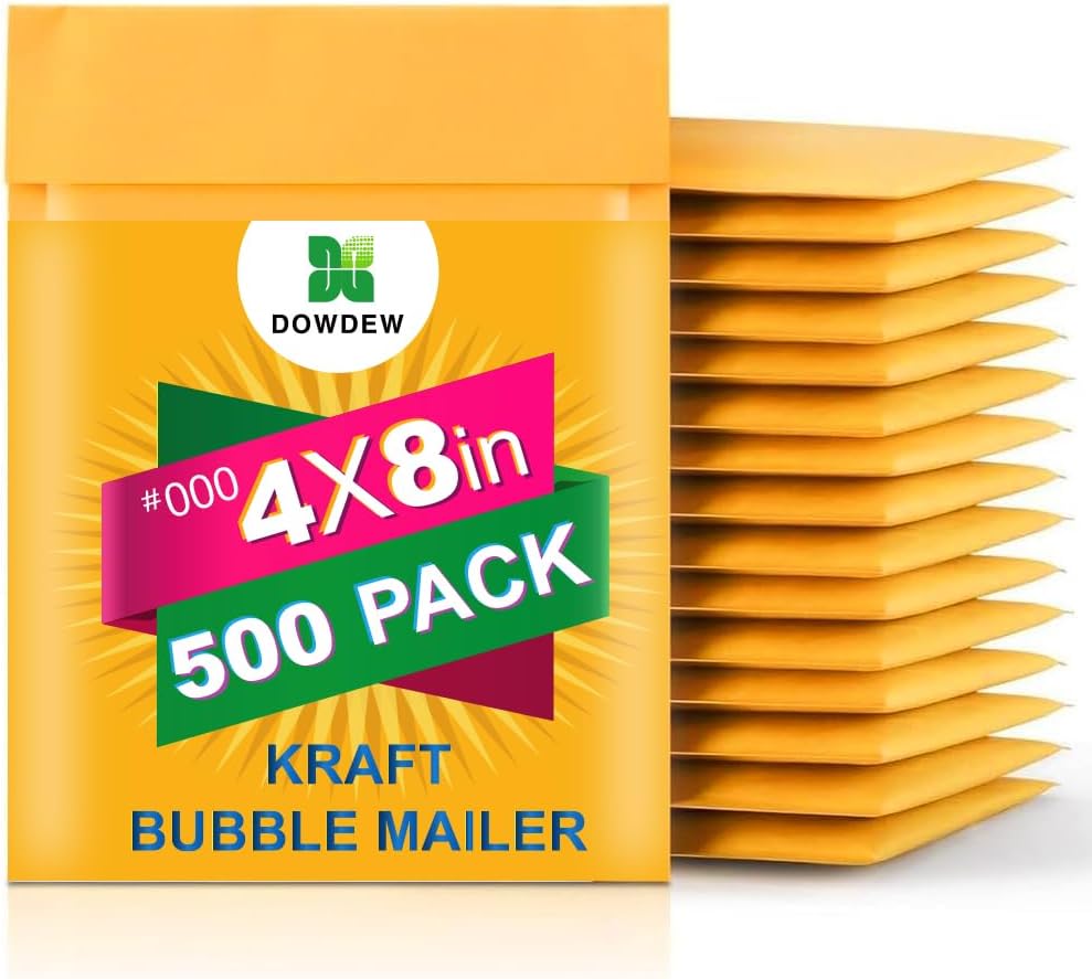 Kraft Bubble Mailers 500 Pack for Secure Shipping Needs