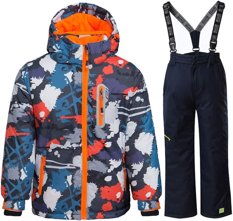 HOTIAN Boys Ski Jacket and Pants Suit for Winter Sports Fun