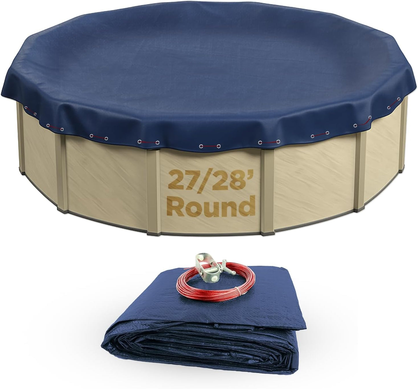 Buffalo Blizzard 27/28 ft Round Winter Pool Cover for Protection