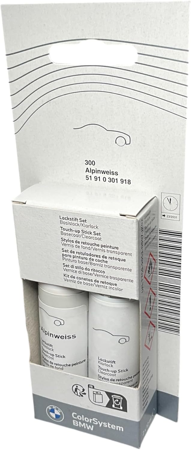 Genuine Alpine Touch Up Car Paint - White Code 300 for BMW