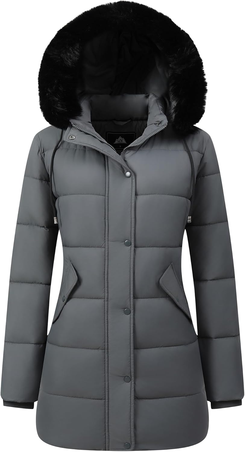 GOLDLADIES Women's Winter Coat Long Waterproof Parka for Cold Weather