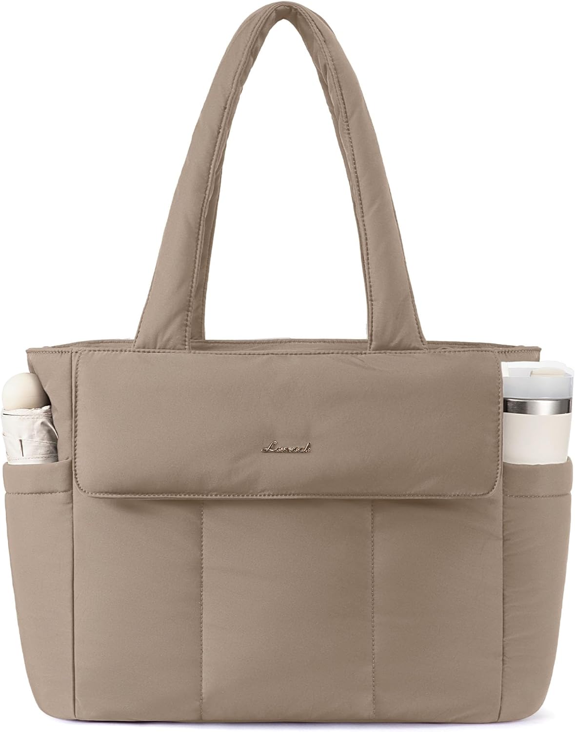 LOVEVOOK Laptop Bag for Women - Stylish Puffer Tote for Work