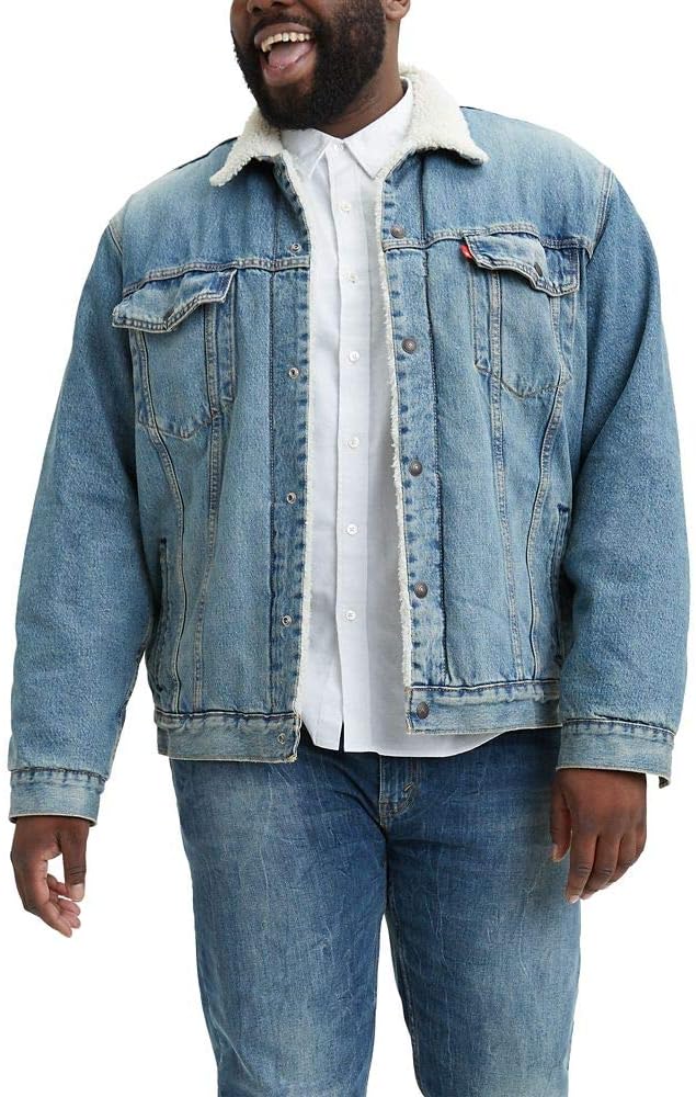 Levi's Men's Trucker Jacket with Sherpa-Lined Collar for Comfort