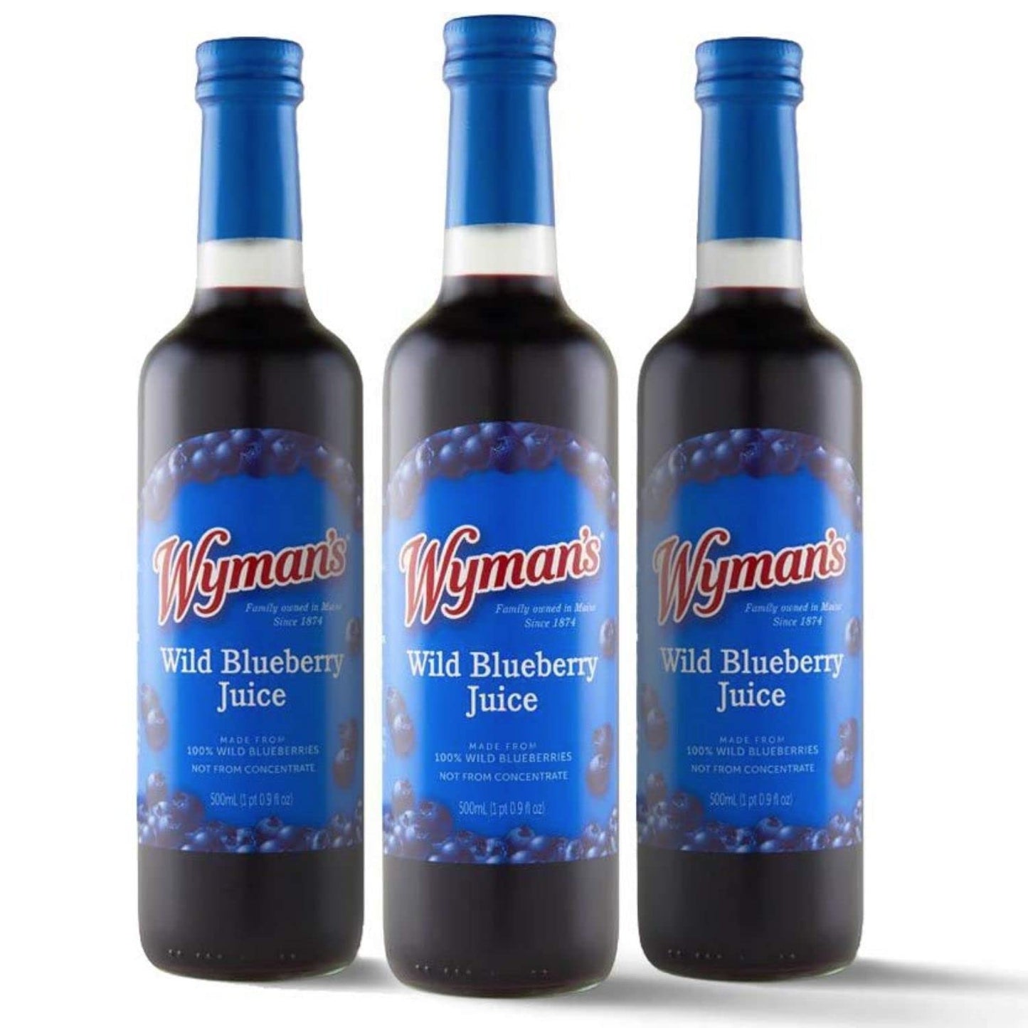 Wyman's Wild Blueberry Juice - 100% No Sugar Added Delight