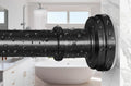 Black Shower Curtain Rod 36-98 in Tension Rod - Never Rust, Heavy Duty