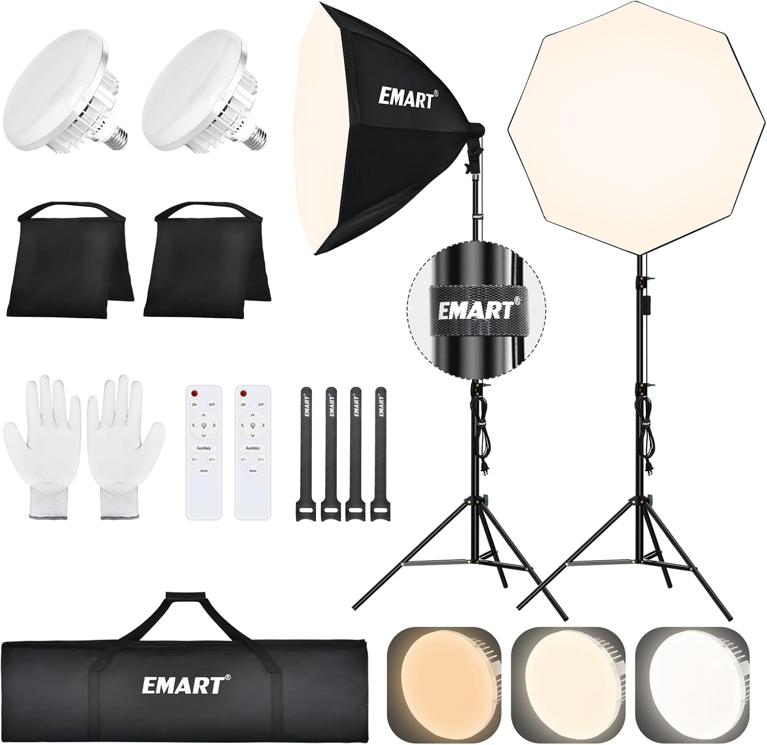 EMART Softbox Lighting Kit for Professional Photography Needs