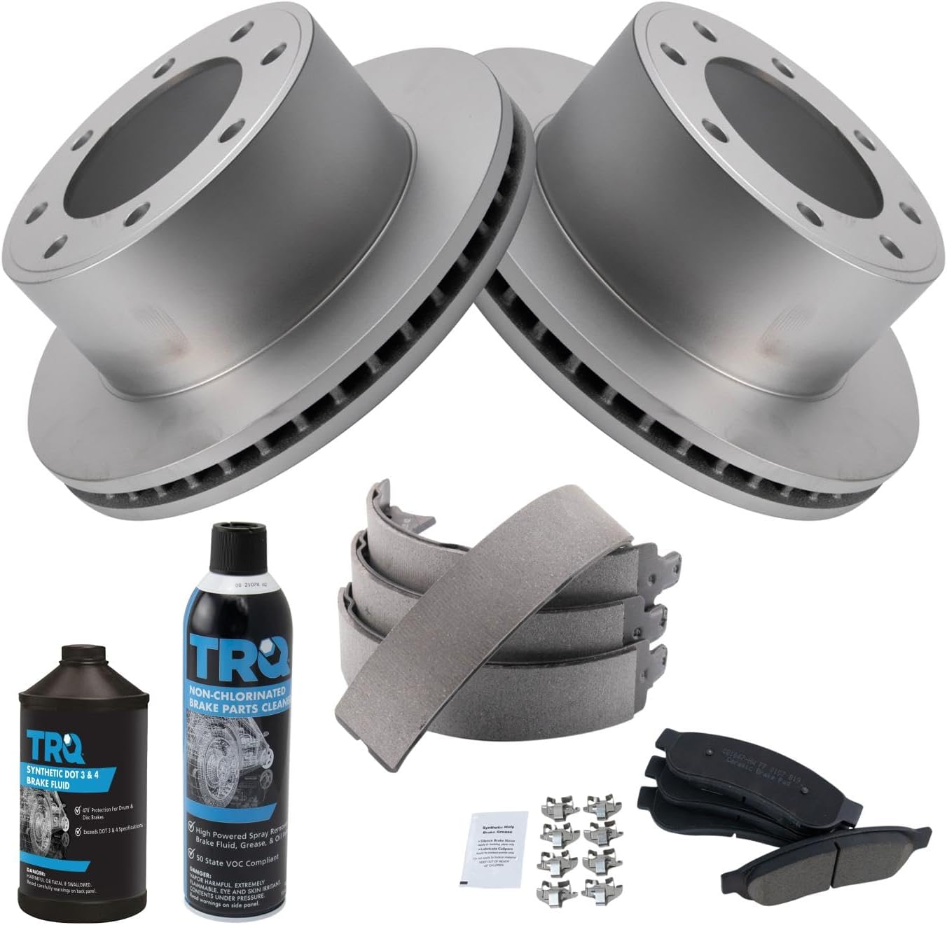 TRQ Rear Brake Pad & Rotor Kit for 2008-2010 Ford F-250
