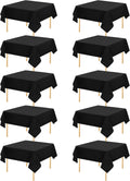 Square Tablecloth 52 x 52 in 10 Pack Black - Stain & Wrinkle Resistant