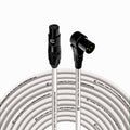 Balanced XLR Cable Female to Right Angle XLR Male - 200 Ft White