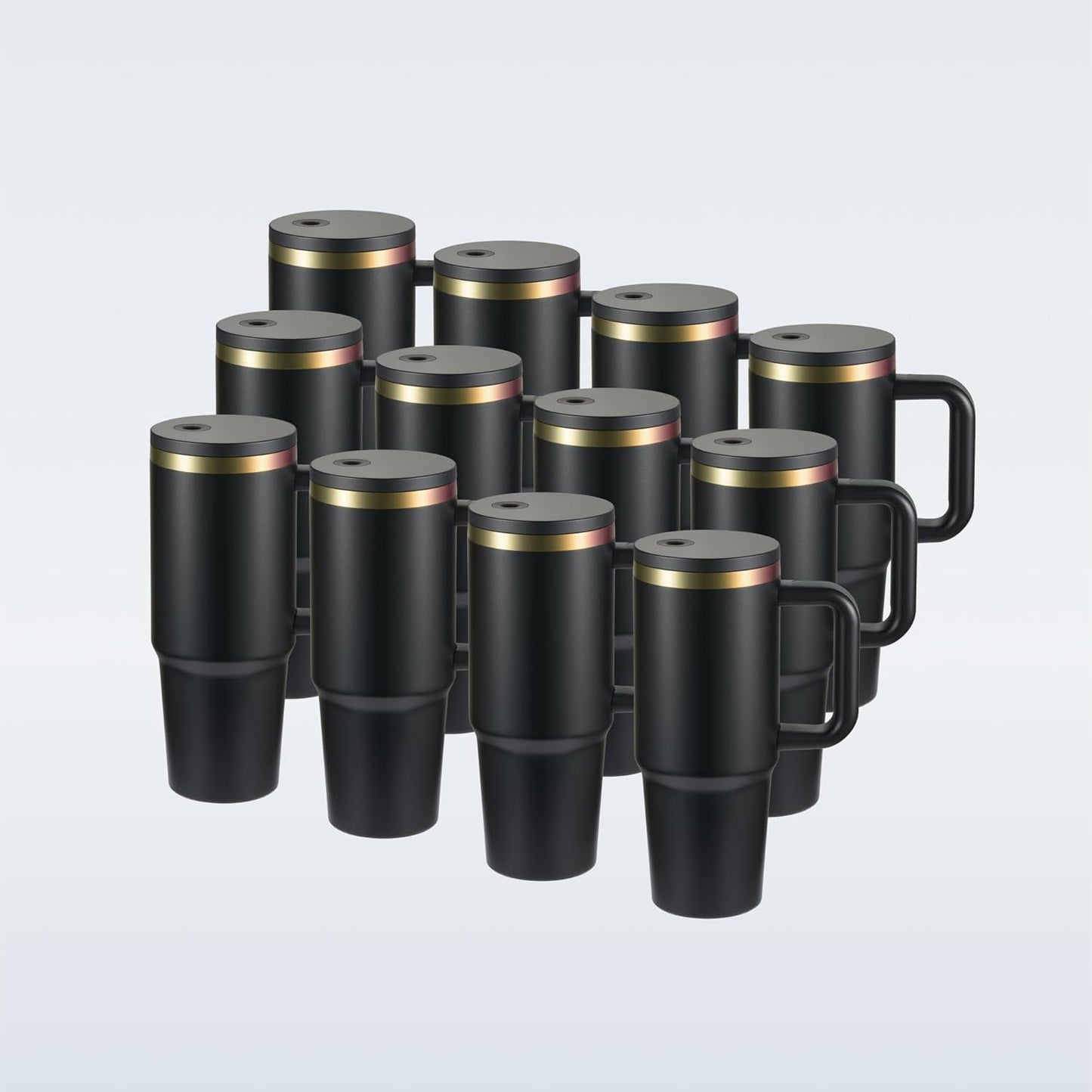 30 oz Tumblers with Handle & Lid - Insulated Travel Mugs