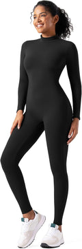 Women Bodysuit Rompers Long Sleeve Unitard - Tummy Control Fit