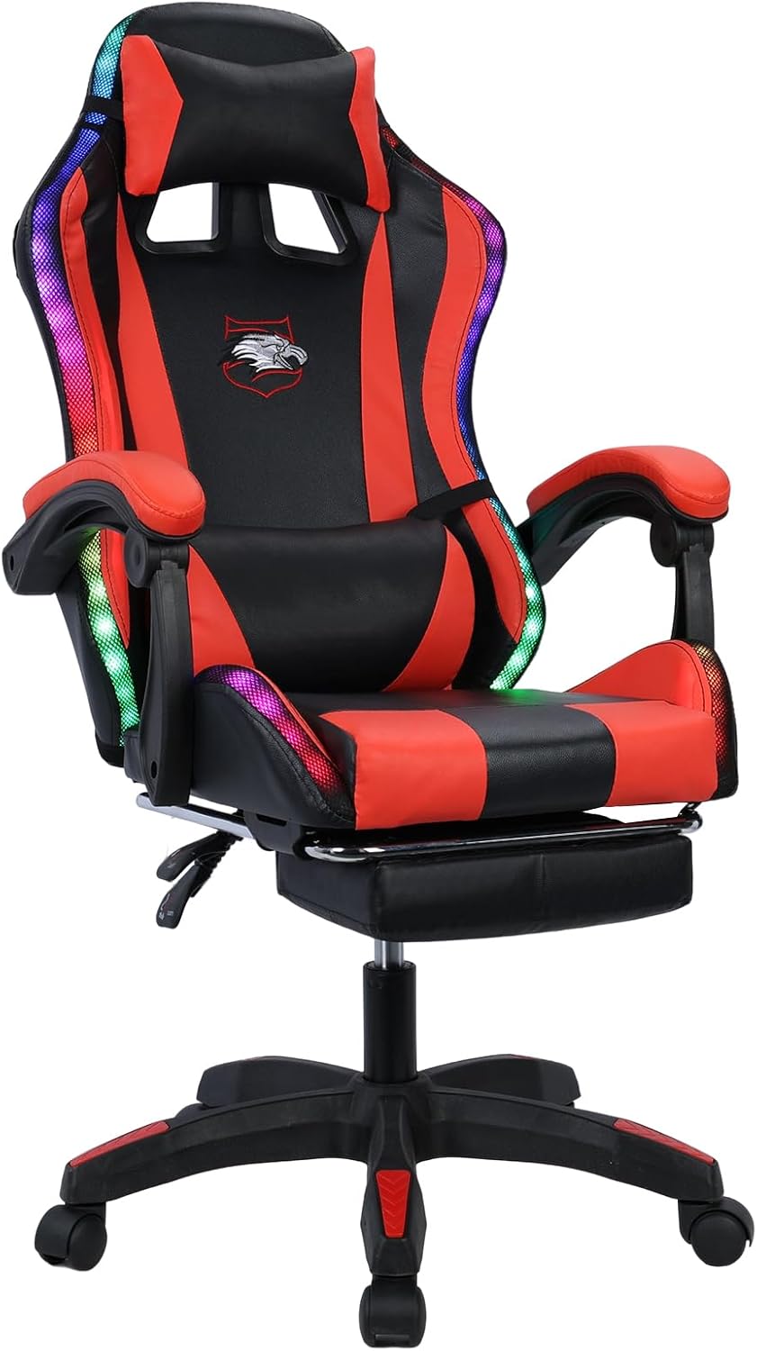 Cuteam Gaming Chair: Immersive Sound & Light, Ergonomic Support