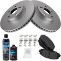 TRQ Front Brake Pad & Rotor Kit - Complete Front Brake Chemical Kit