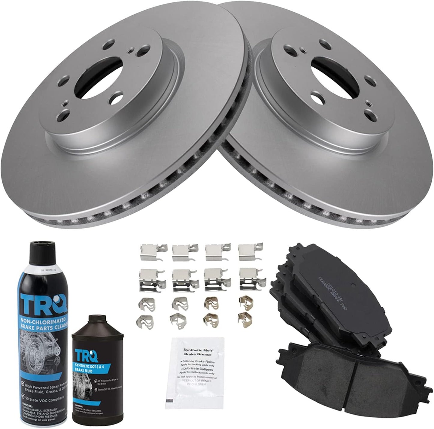 TRQ Front Brake Pad & Rotor Kit for Pontiac Vibe and More