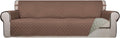 Reversible Quilted Sofa Cover XX Large Brown/Beige - Water Resistant
