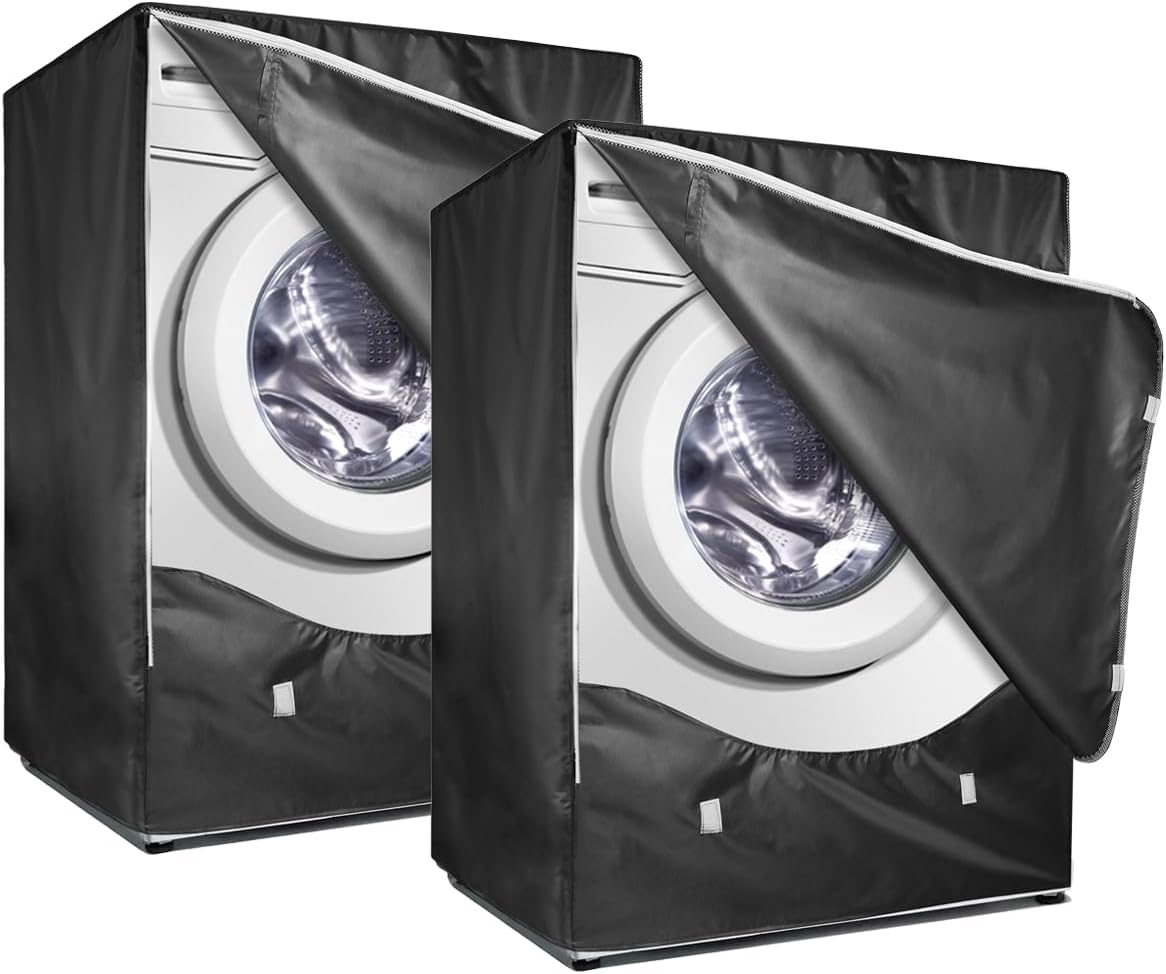 Durable 2Pack Washer and Dryer Covers with Zipper Design