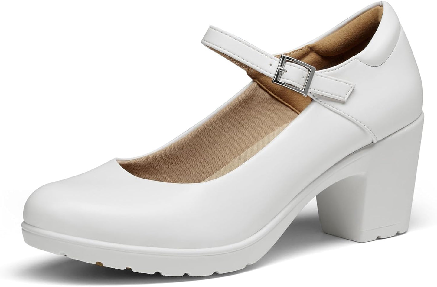 DREAM PAIRS Women's Chunky Low Block Heels for Comfort