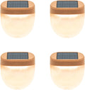 Rippled Solar Garden Lights with Auto Sensors - 4 Pack