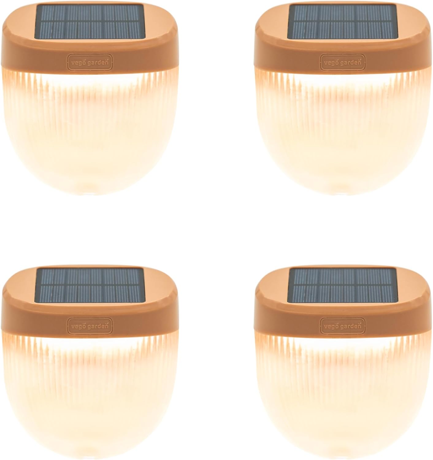 Vego Garden Rippled Solar Garden Lights with Auto Sensors