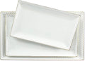 Ceramic Serving Platter Set 16/14/12 Rectangular Trays - Elegant