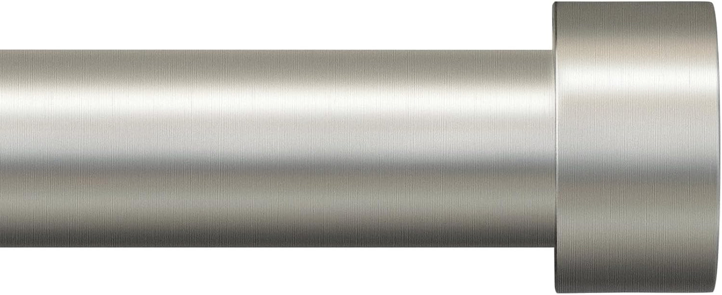 SOMINS 1 Outdoor Curtain Rod, Heavy Duty, Brushed Nickel