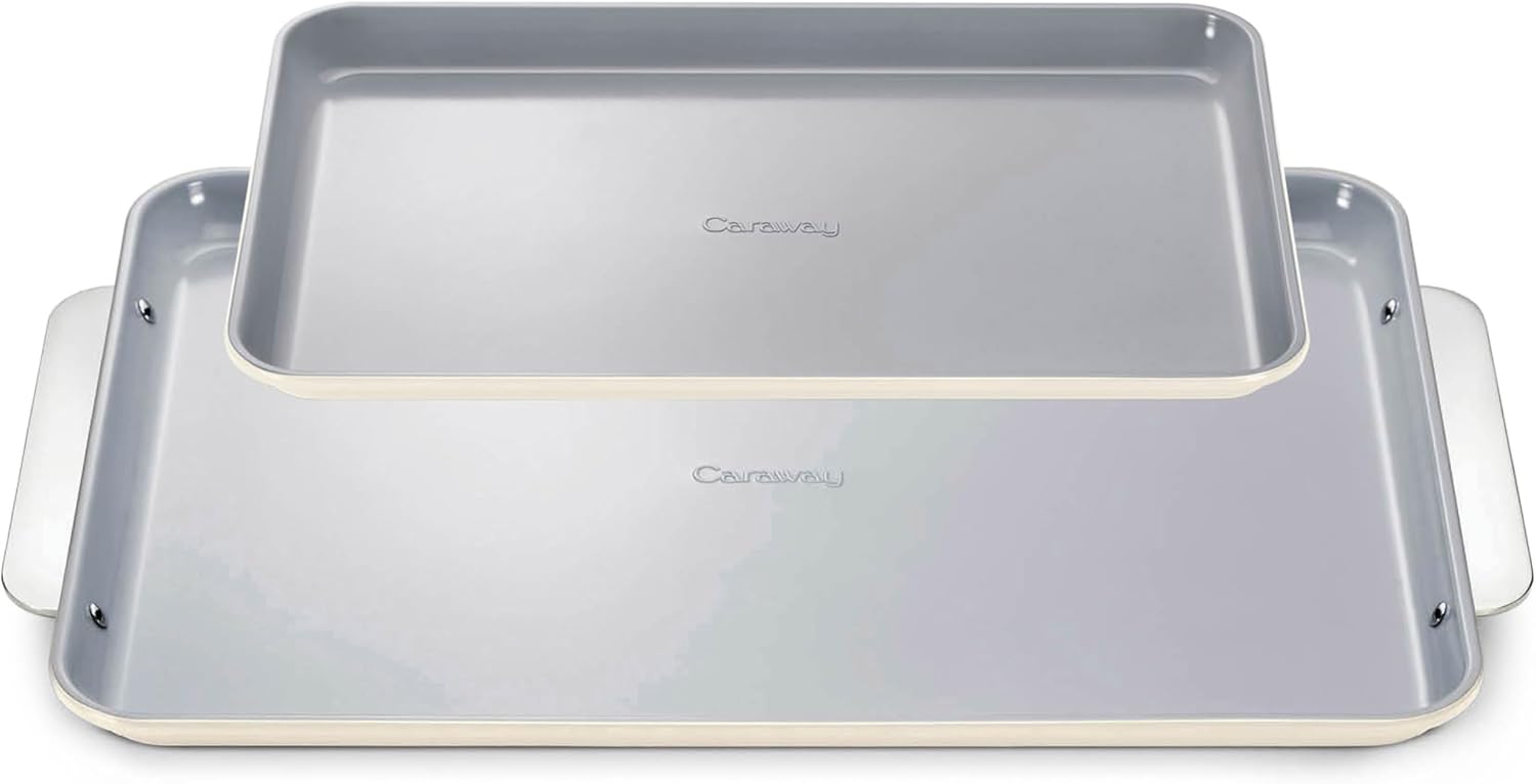 Caraway Non-Stick Ceramic Baking Sheet Duo for Healthy Baking