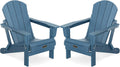 Folding Adirondack Chair Set of 2 for Patio Garden Outdoors