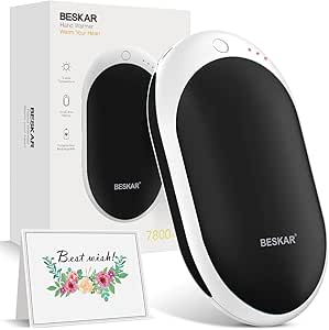 BESKAR Rechargeable Hand Warmer with 12Hrs Heating Time