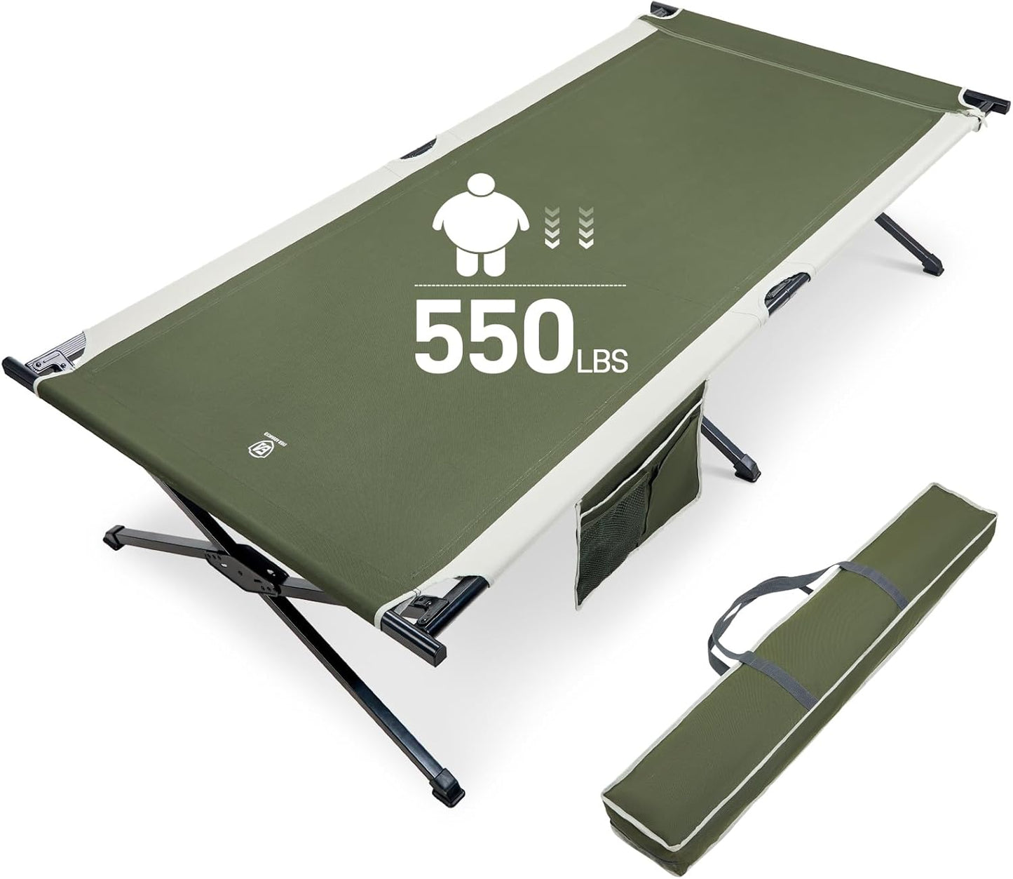 EVER ADVANCED Extra Wide Camping Cot for Adults XXL Sleeping Bed