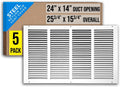 Return Air Grille 24x14 for 24 in x 14 in Duct Opening - 5 Pack
