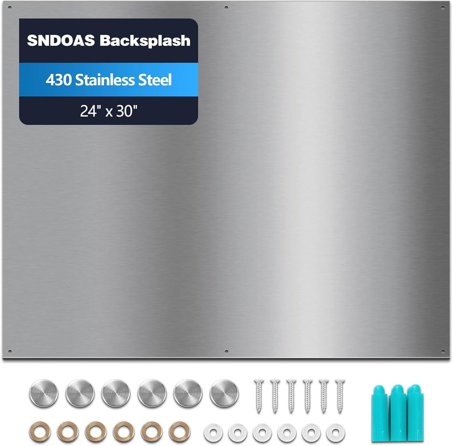 Stainless Steel Backsplash Protector for Stove 30x24 Inches