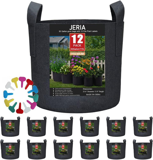 30 Gallon Grow Bags for Vegetables and Flowers - 12 Pack