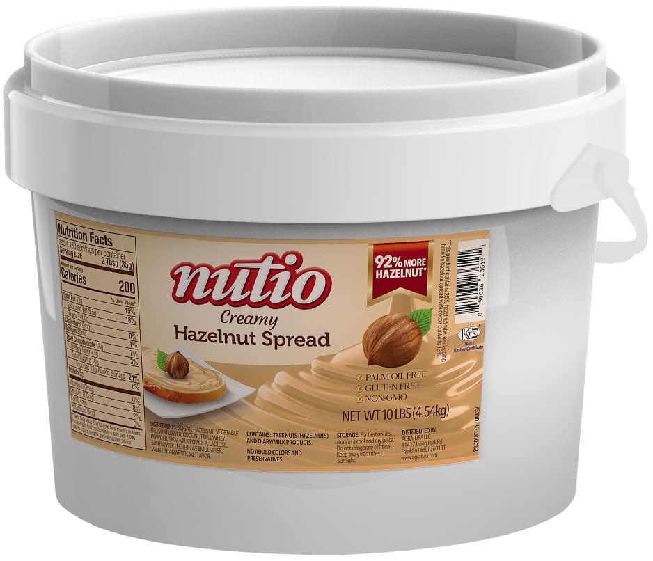 Nutio Creamy Hazelnut Spread - Delicious, Less Sugar, Gluten Free