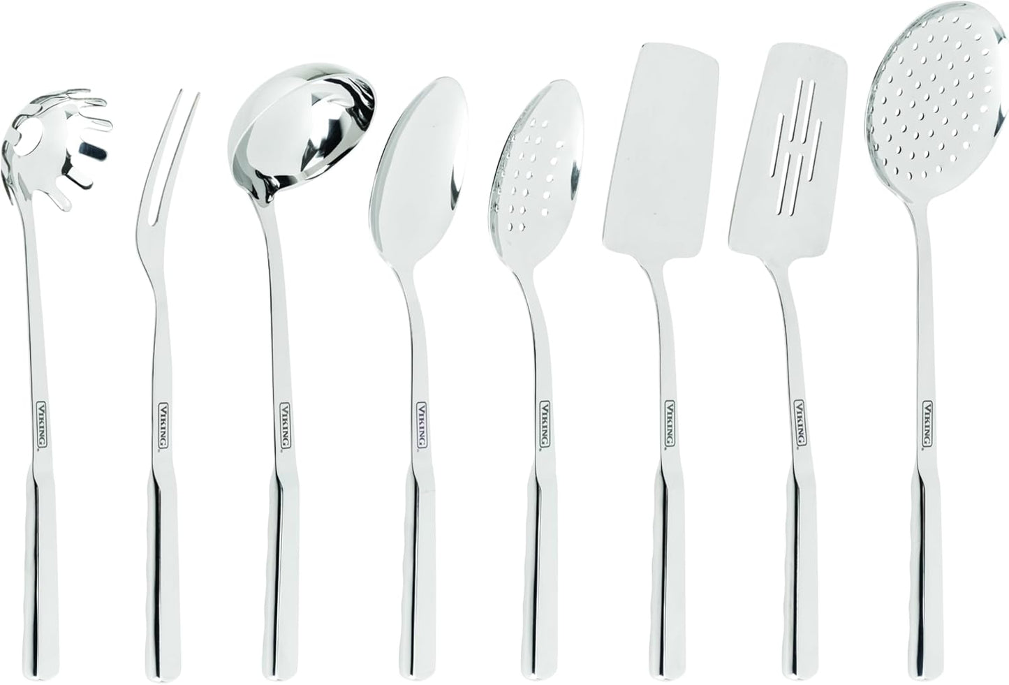 Viking Kitchen Utensils Set: 8 Piece Stainless Steel Cooking Tools
