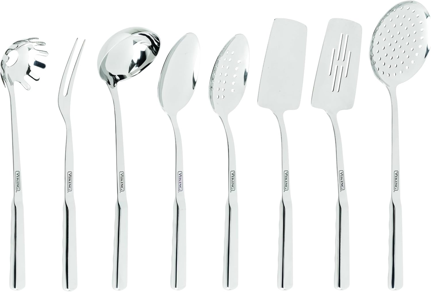 Viking Kitchen Utensils Set: 8 Piece Stainless Steel Cooking Tools