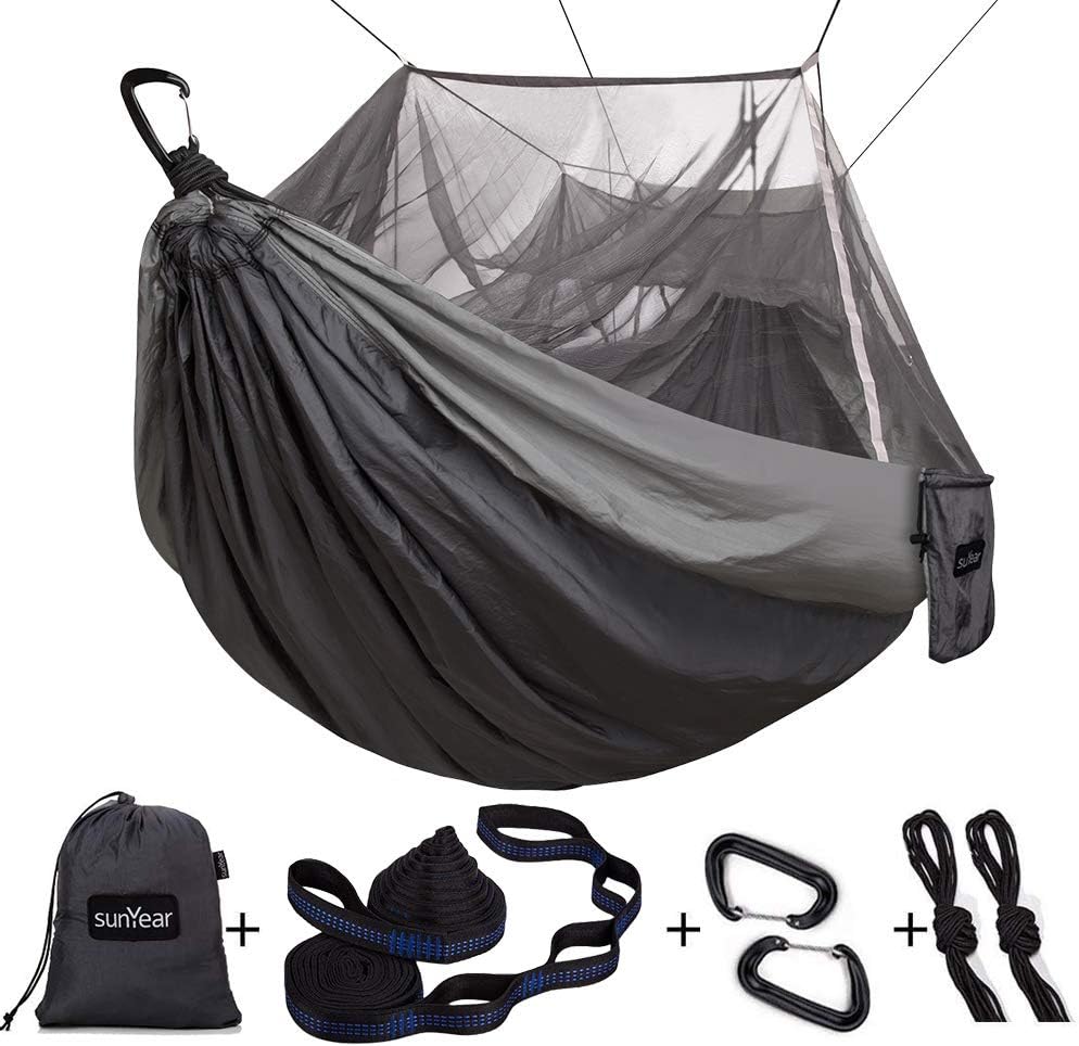 Sunyear Camping Hammock - Portable Double Hammock with Net