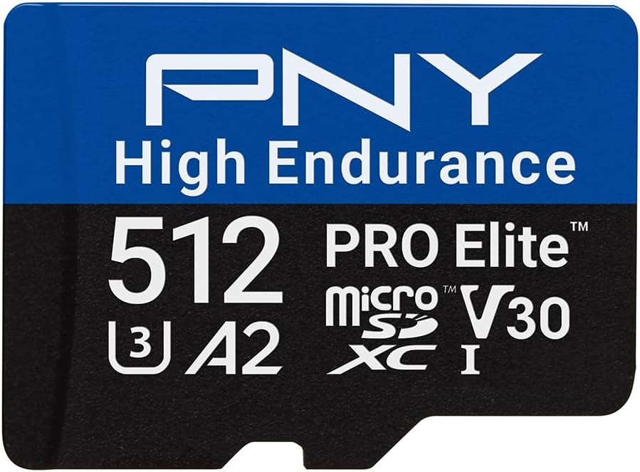 PNY 512GB PRO Elite High Endurance microSDXC for Security