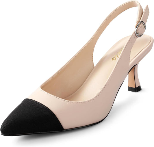 Chic Women's Slingback Kitten Heels for Any Occasion