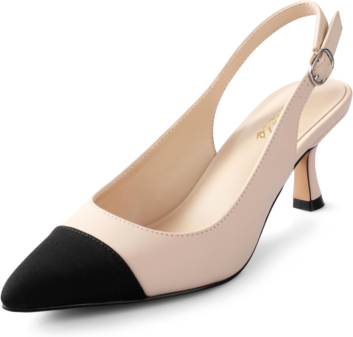 Slingback Kitten Heels Closed Pointed Toe Pumps for Women
