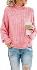 Saodimallsu Womens Turtleneck Oversized Sweater - Cozy Chunky Knit in
