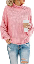 Saodimallsu Women Turtleneck Oversized Sweater - Cozy Slouchy Knit