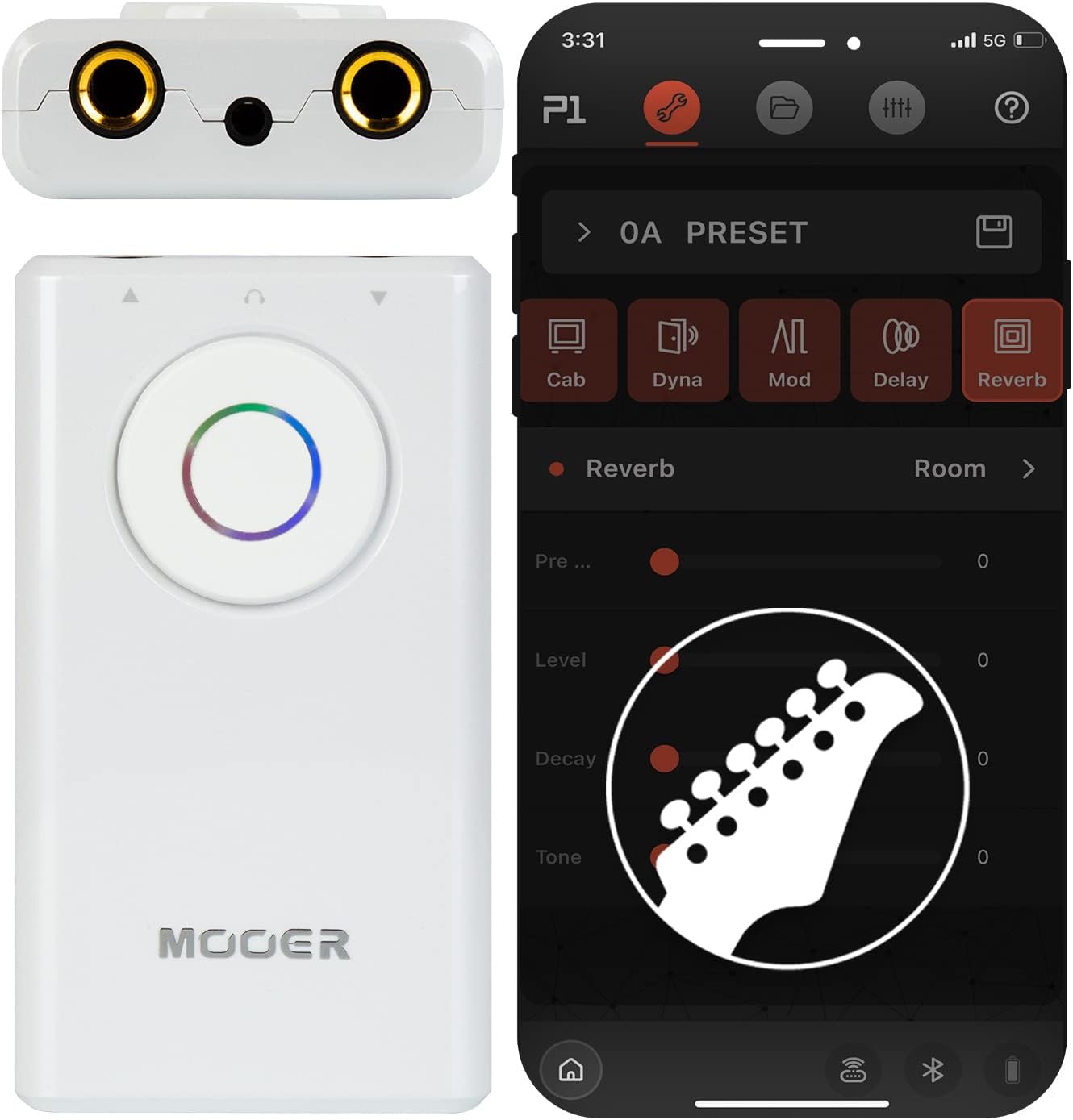 MOOER Prime P1 Multi-Effects Processor for Guitar and Bass