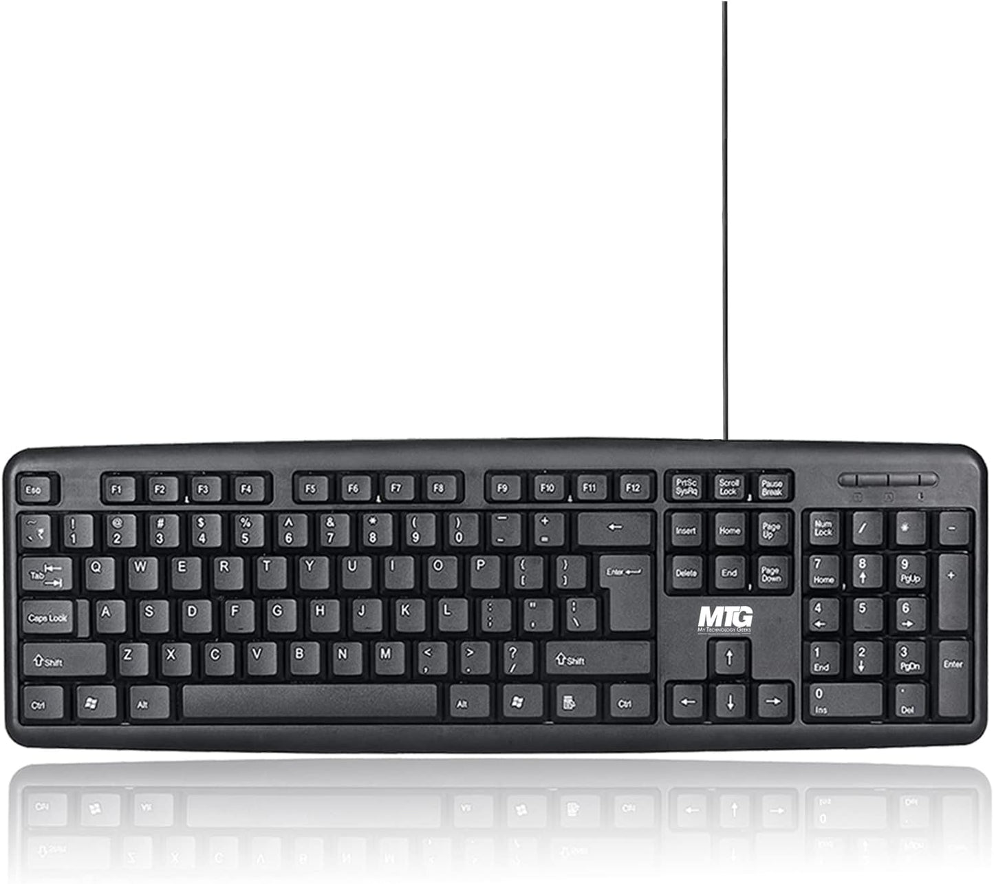MTG Wired Computer Keyboard with 5ft USB-A Cable for PCs