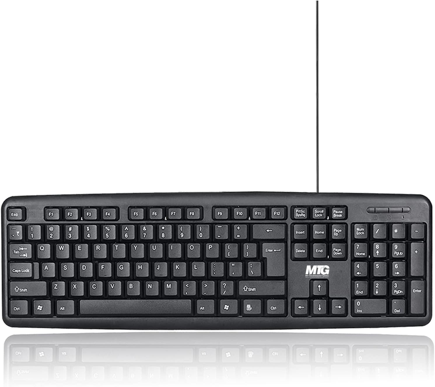 MTG Wired Computer Keyboard with 5ft USB-A Cable for PCs