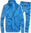 MACHLAB Men's Activewear Full Zip Warm Tracksuit Sports Set Material
