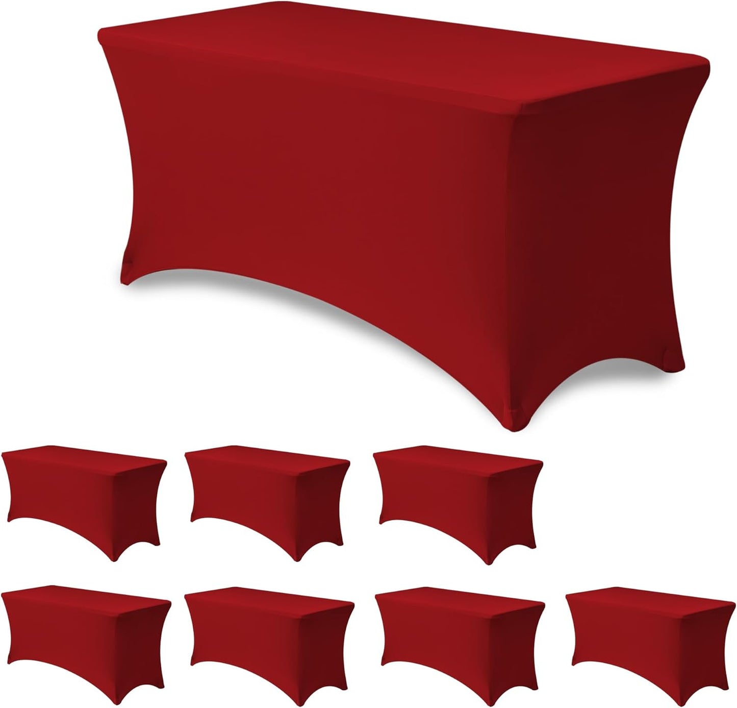 Stretch Spandex Table Cover for 4 Foot Folding Tables - 8 Pack