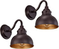 Farmhouse Vanity Wall Sconce Gooseneck Barn Light - Rustic Bronze