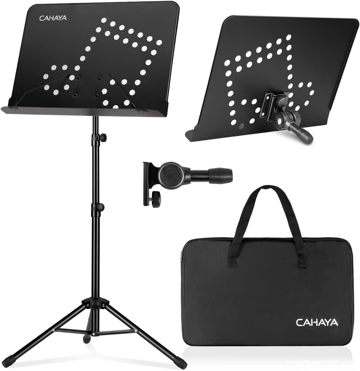 CAHAYA Portable Sheet Music Stand: Adjustable 3 in 1 Design