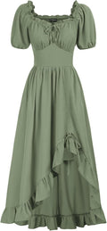 Scarlet Darkness Corset Maxi Dress for Women with Ruffle Details